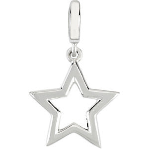 14k White Gold Petite Star Charm