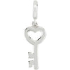 Gold Fashion Tiny Key Charm in 14k White Gold