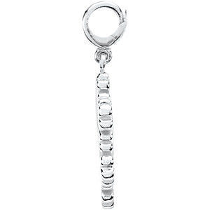 14k White Gold Petite Snowflake Charm