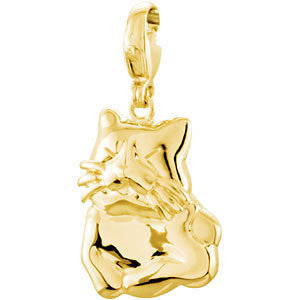 14k Yellow Gold Charming Animals® Cat Charm