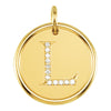 14K Yellow Gold 0.06 CTW Diamond Initial "L" Pendant