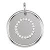 14K White Gold 1/10 CTW Diamond Initial "O" Pendant