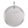 14K White Gold 0.07 CTW Diamond Initial "T" Pendant