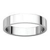 10k White Gold 4mm Flat Band, Size 7