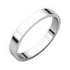 03.00 mm Flat Band in 10K White Gold ( Size 7 )