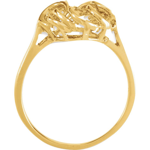 10k Yellow Gold Fashion Ring , Size 6