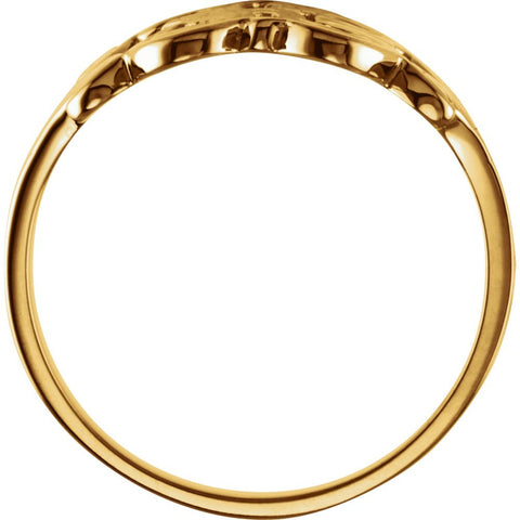 14k Yellow Gold Initial Rings, Size 6