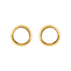 14k Yellow Gold Circle Earrings