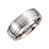 Dura Cobalt Wedding Band Ring with Satin Finish and Grooves (Size 14 )