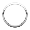 10k White Gold 3mm Half Round Band, Size 8.5