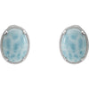 Sterling Silver Larimar Earrings