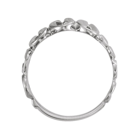 14k White Gold Freeform Ring, Size 6