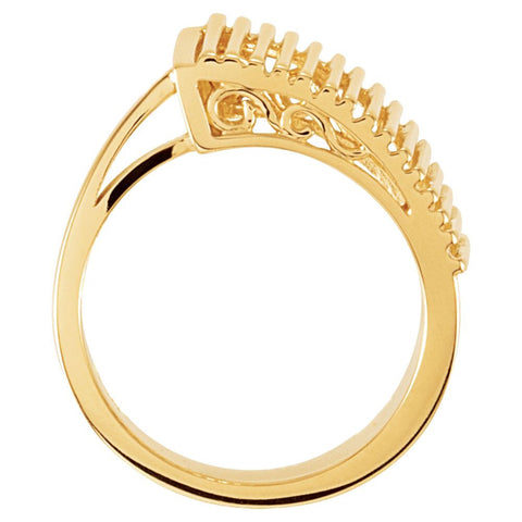 14k Yellow Gold Freeform Ring, Size 6