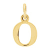 14K Yellow Gold "O" Lowercase Initial Pendant