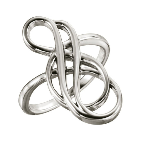 Sterling Silver Freeform Ring, Size 7