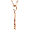 14k Rose Gold Letter "K" Lowercase Script Initial Necklace