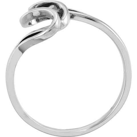 14k White Gold Metal Fashion Ring, Size 6