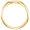 14k Yellow Gold Oval Signet Ring, Size 7