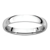 10k White Gold 3mm Light Comfort Fit Band, Size 5