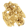 Elegant and Stylish Metal Fashion Ring in 14K Yellow Gold ( Size 6 ), 100% Satisfaction Guaranteed.