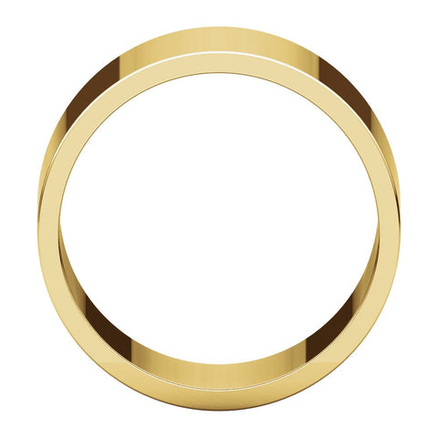 14k Yellow Gold 10mm Flat Band, Size 5.5