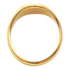 14k Yellow Gold 12.5x10.5mm Men's Signet Ring with Brush Finish, Size 10