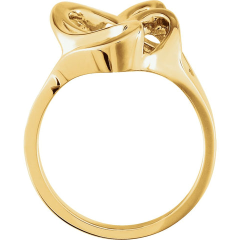 14k Yellow Gold Freeform Ring, Size 6