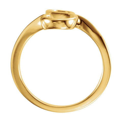 14k Yellow Gold Freeform Ring, Size 7