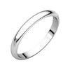 02.50 mm Half Round Band in 10K White Gold ( Size 8.5 )