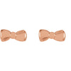 14k Rose Gold Bow Earrings