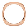 14k Rose Gold 8mm Square Comfort Fit Band, Size 11