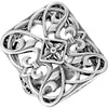 Filigree Design Ring in Sterling Silver (Size 6)