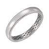 14k White Gold 4mm Lattice Design Wedding Band for Men, Size 11