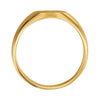 18k Yellow Gold 10x8mm Oval Signet Ring, Size 6