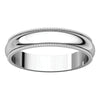 10k White Gold 4mm Milgrain Band, Size 9.5