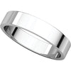 10k White Gold 4mm Flat Band, Size 8