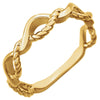 14k Yellow Gold Twisted Rope Design Ring, Size 7