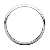 10k White Gold 3mm Half Round Light Band, Size 11