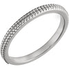 14k White Gold Stackable Bead Ring, Size 7