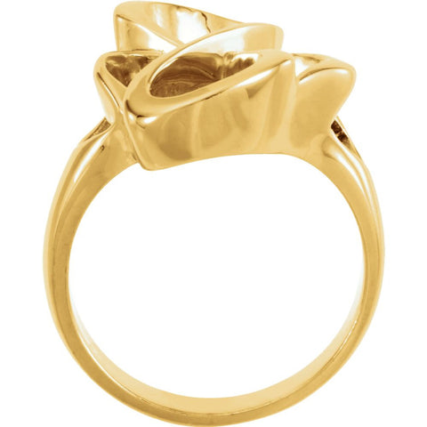 14k Yellow Gold Freeform Ring, Size 6