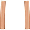 14k Rose Gold Vertical Bar Earrings