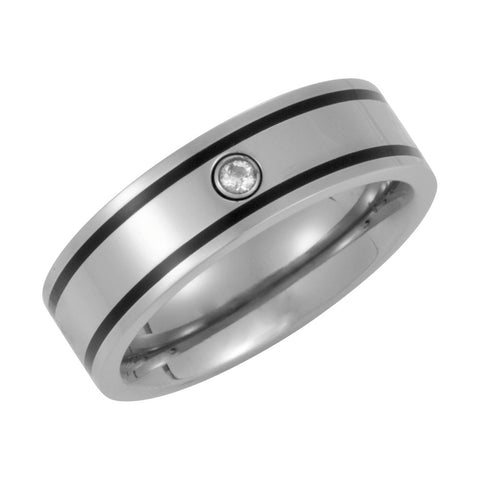 Titanium Enamel Band, Size 10