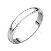 04.00 mm Light Half Round Band in 10K White Gold ( Size 6 )