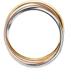 14K Yellow & White & Rose Gold 3-Band Rolling Ring Size 7.5