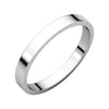 02.50 mm Flat Band in 10K White Gold ( Size 6 )