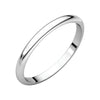 02.00 mm Half Round Band in 10K White Gold ( Size 11 )