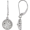 Pair of 1/10 CTTW Diamond Fashion Lever Back Earrings in Sterling Silver