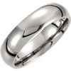 Domed Titanium Wedding Band Ring (Size 6 )