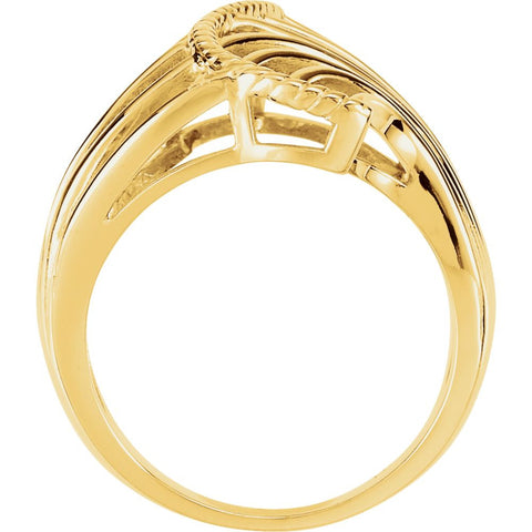 14k Yellow Gold Freeform Ring, Size 6