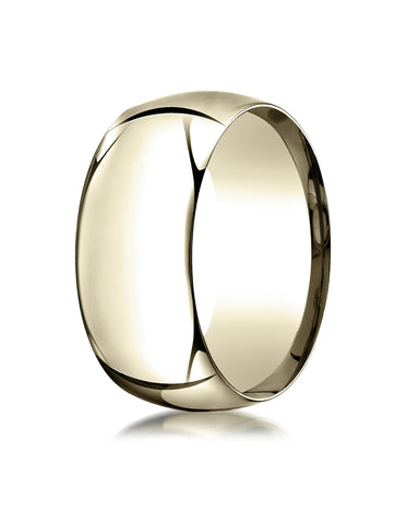 Benchmark 14K Yellow Gold 10mm High Dome Heavy Comfort-Fit Wedding Band Ring (Sizes 4 - 15 )